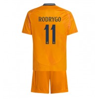 Real Madrid Rodrygo Goes #11 Vonkajší Detský futbalový dres 2024-25 Krátky Rukáv (+ trenírky)